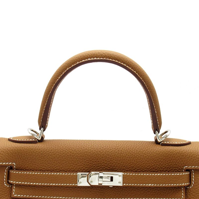 Hermes Kelly 25 Retourne Togo Handbag Gold — view 2