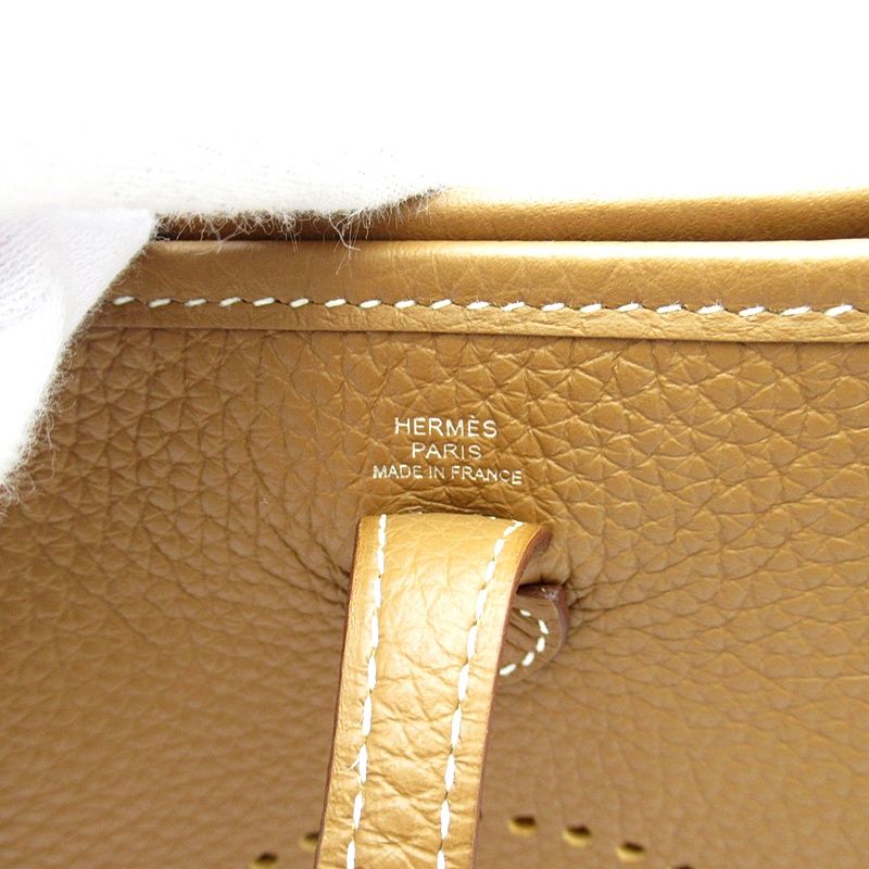 Hermes Evelyne TPM Amazon Taurillon Clemence Shoulder Bag Gold — view 7