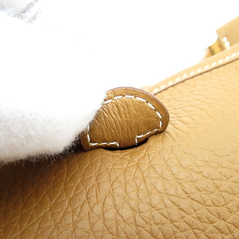 Hermes Evelyne TPM Amazon Taurillon Clemence Shoulder Bag Gold — view 8