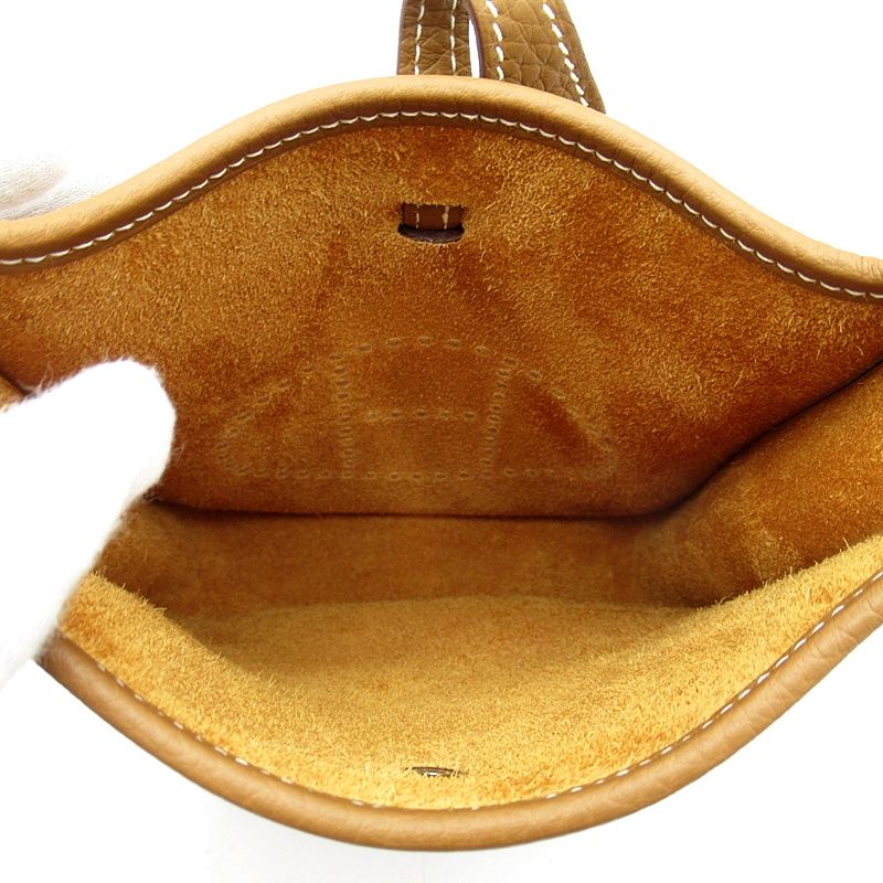 Hermes Evelyne TPM Amazon Taurillon Clemence Shoulder Bag Gold — view 6