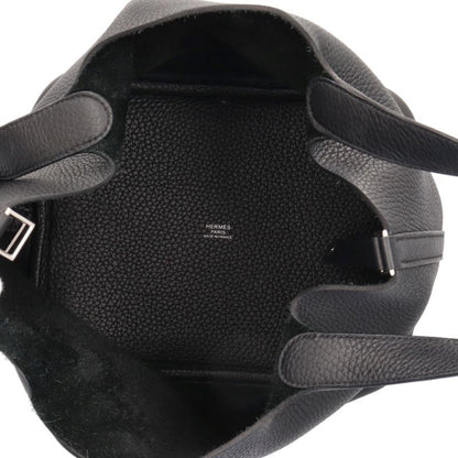 Hermes Picotin Lock Taurillon Clemence Handbag Noir — view 7