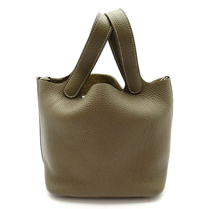 Hermes Picotin Lock PM Taurillon Clemence Handbag Etoupe — view 4