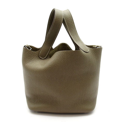 Hermes Picotin Lock PM Taurillon Clemence Handbag Etoupe
