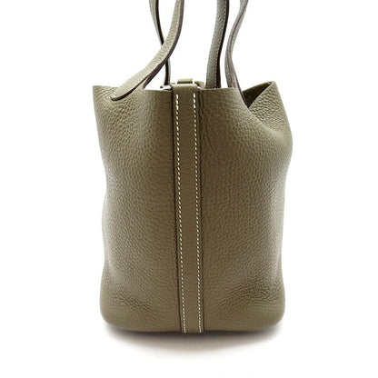 Hermes Picotin Lock PM Taurillon Clemence Handbag Etoupe — view 3