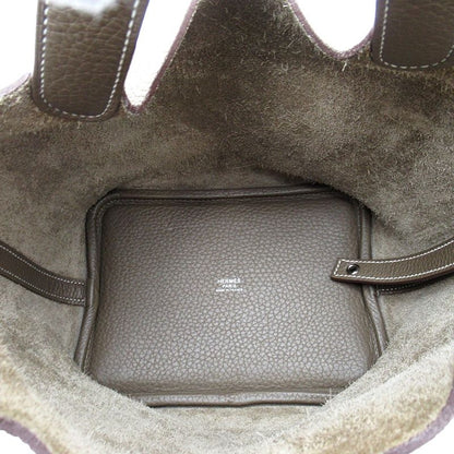 Hermes Picotin Lock PM Taurillon Clemence Handbag Etoupe — view 7