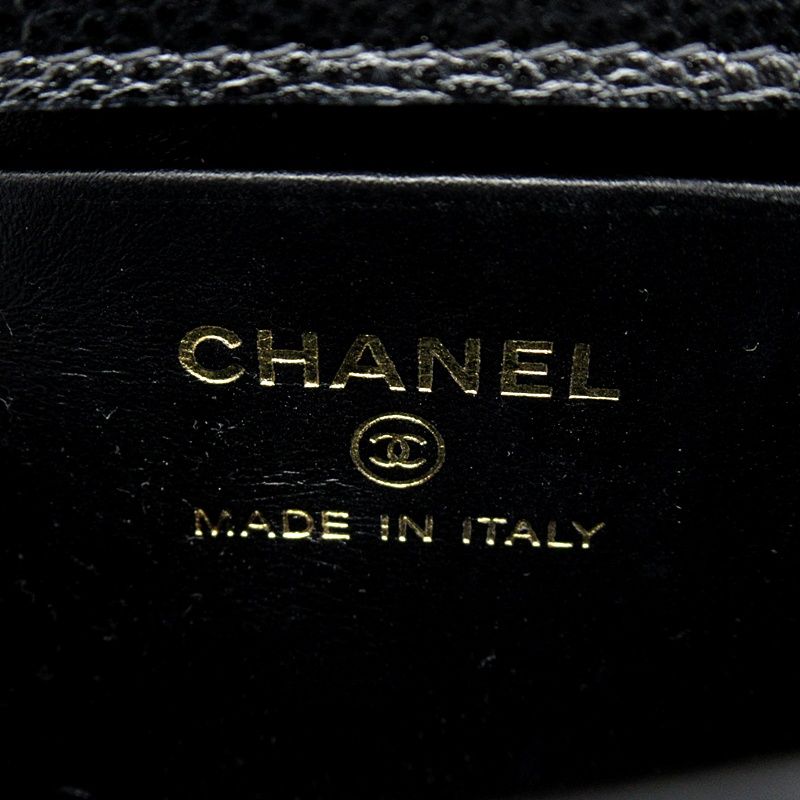 Chanel Quilted Coco Handle 11.5 Micro Chain Clutch Caviar Leather — view 7