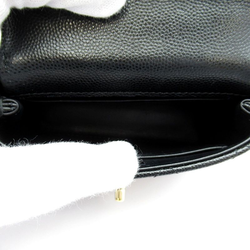 Chanel Quilted Coco Handle 11.5 Micro Chain Clutch Caviar Leather — view 6