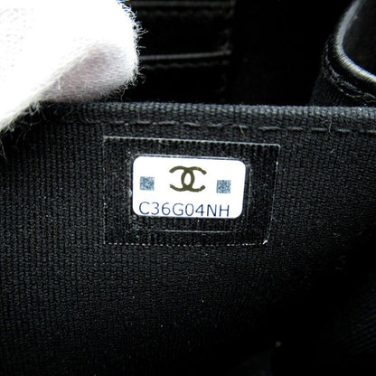 Chanel Quilted Vanity Mini Chain Shoulder Lambskin Bag Black — view 8