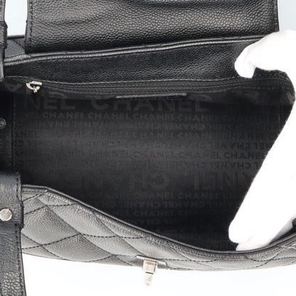 Chanel 2.55 Quilted Handbag Caviar Leather Black — view 7