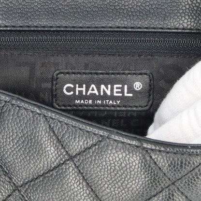 Chanel 2.55 Quilted Handbag Caviar Leather Black — view 8