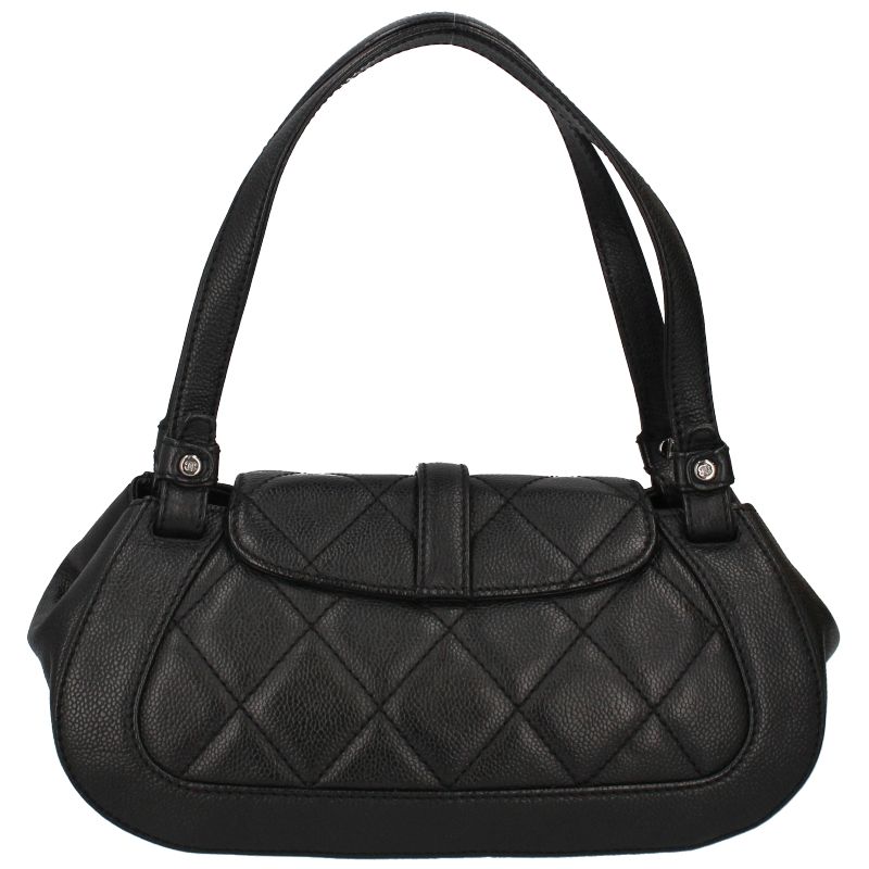 Chanel 2.55 Quilted Handbag Caviar Leather Black — view 4