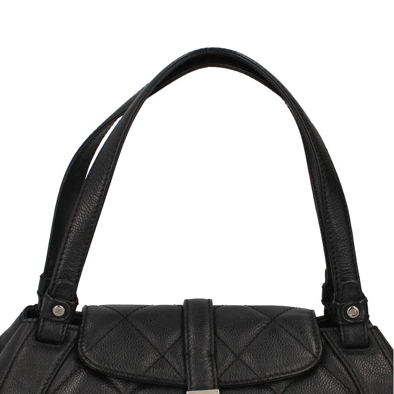 Chanel 2.55 Quilted Handbag Caviar Leather Black — view 2