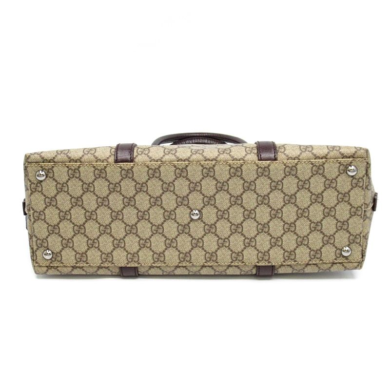 Gucci GG Supreme Boston Bag Brown — view 6