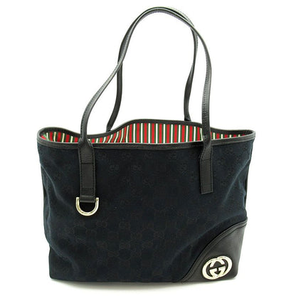 Gucci Tote GG Canvas Leather Black