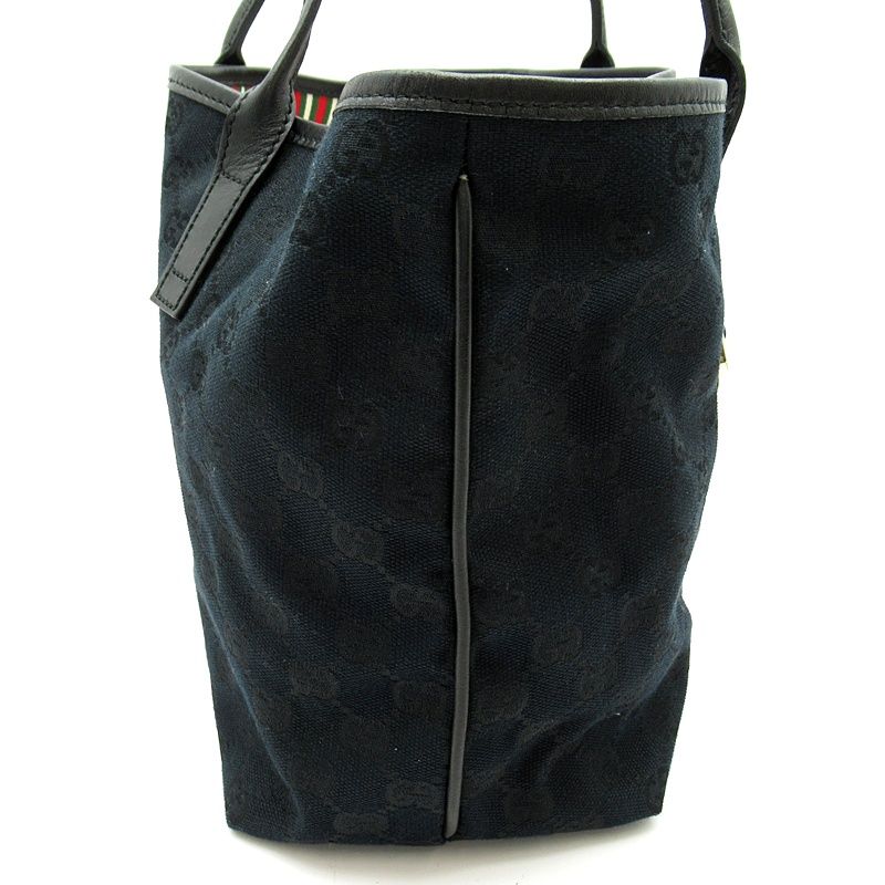 Gucci Tote GG Canvas Leather Black — view 5