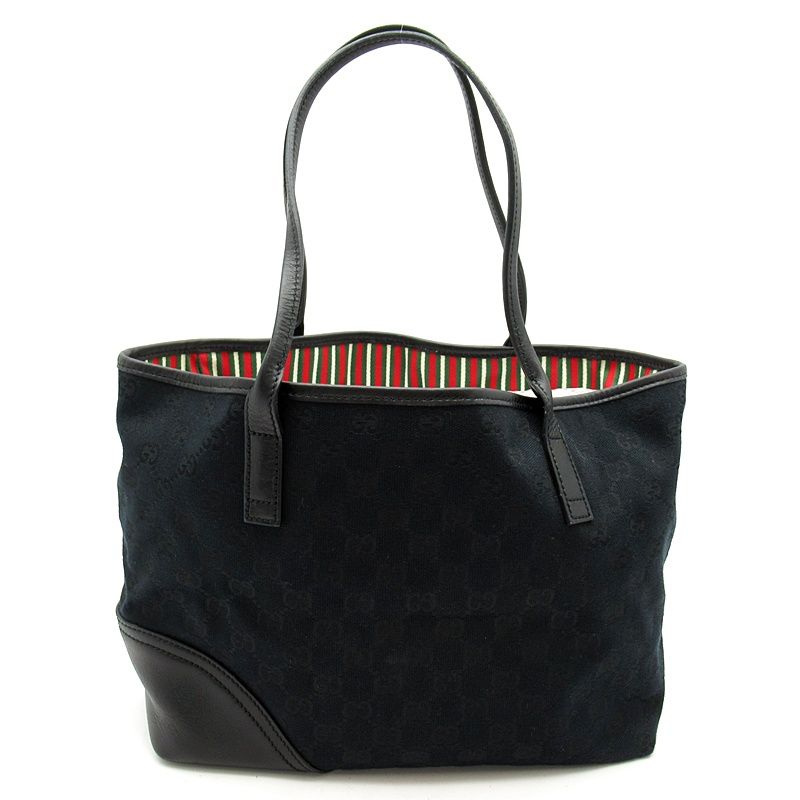 Gucci Tote GG Canvas Leather Black — view 4