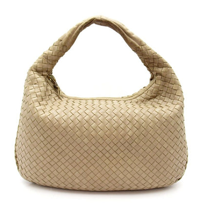 Bottega Veneta Hobo Shoulder Bag Intrecciato Beige