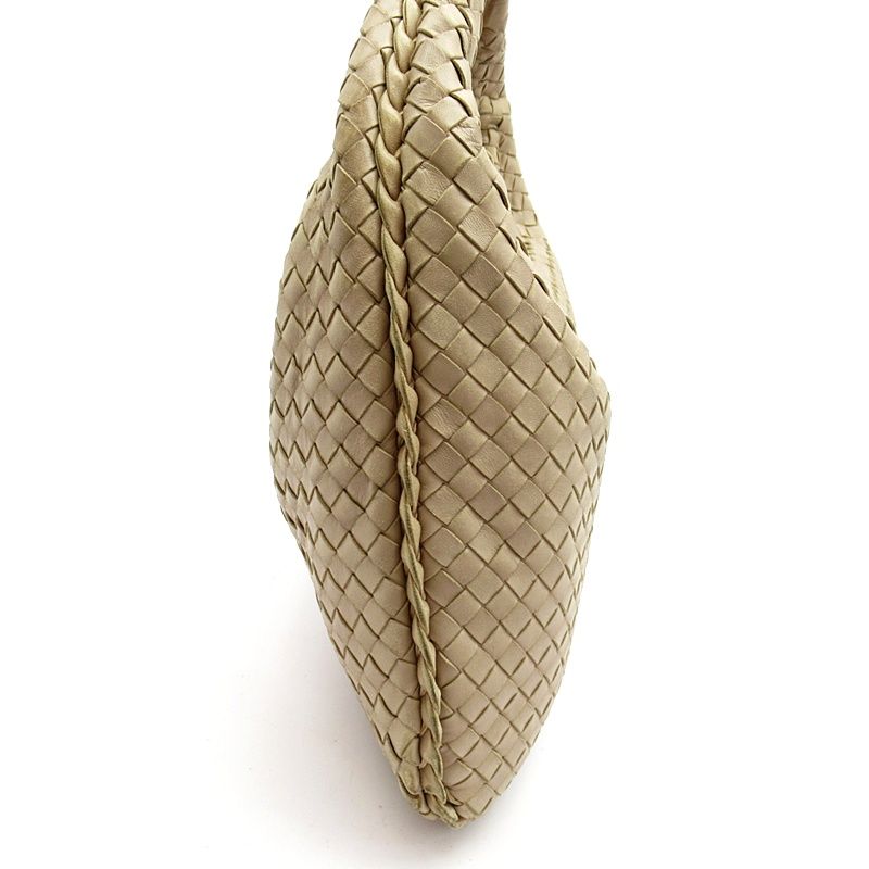 Bottega Veneta Hobo Shoulder Bag Intrecciato Beige — view 5