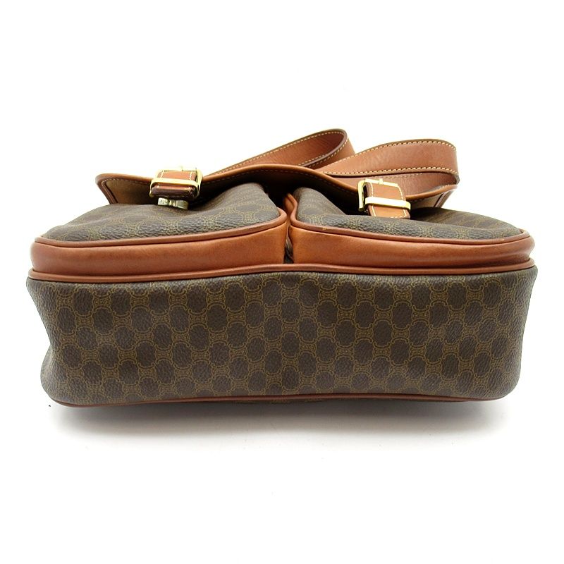 Celine Macadam Shoulder Bag Leather Brown — view 6
