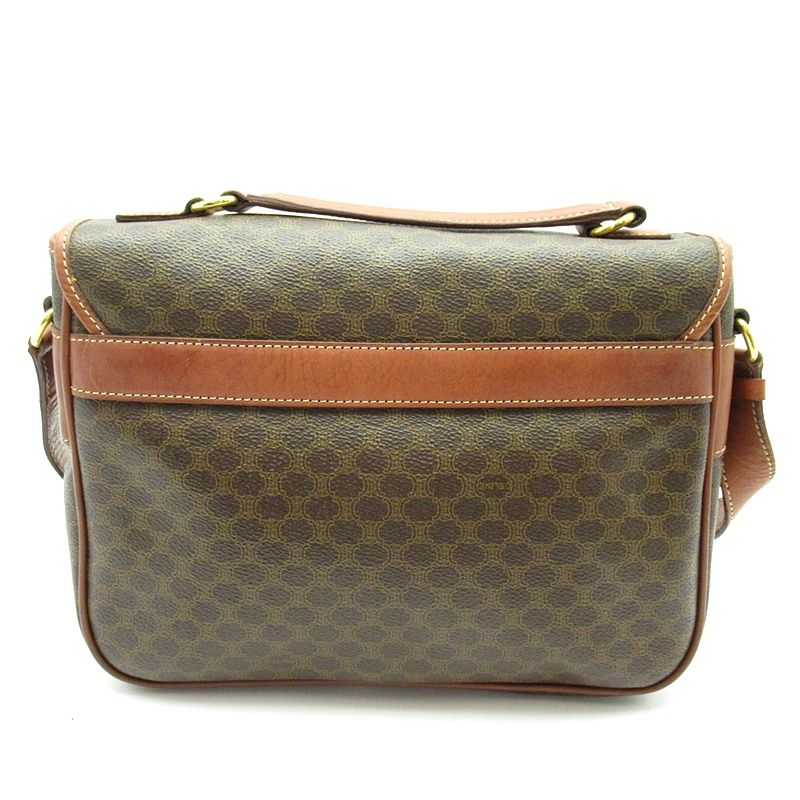 Celine Macadam Shoulder Bag Leather Brown — view 4