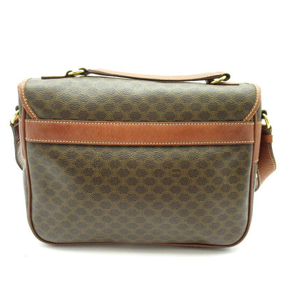 Celine Macadam Shoulder Bag Leather Brown — view 4