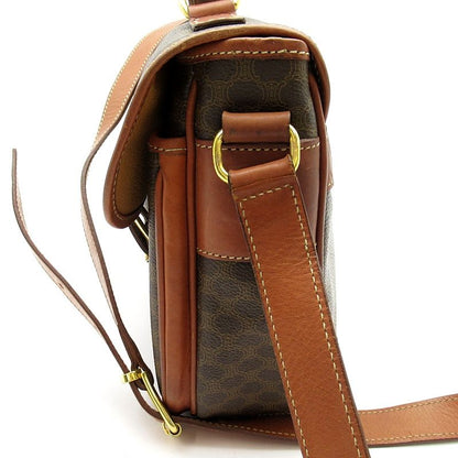 Celine Macadam Shoulder Bag Leather Brown — view 3