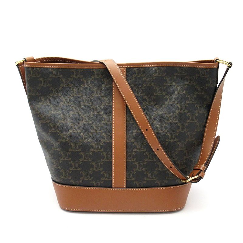Celine Bucket Triomphe Shoulder Bag Leather — view 4