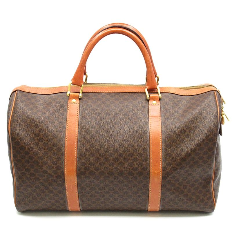 Celine Macadam Boston Bag Leather Brown — view 4
