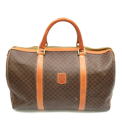 Celine Macadam Boston Bag Leather Brown