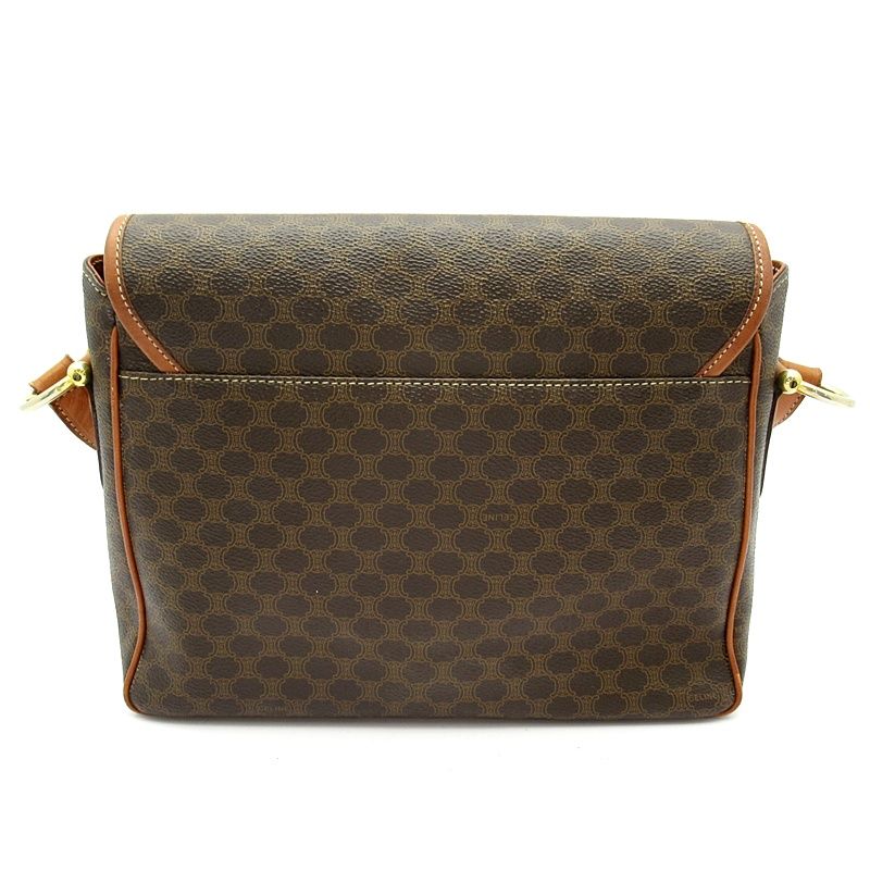 Celine Macadam Shoulder Bag Leather Brown — view 4