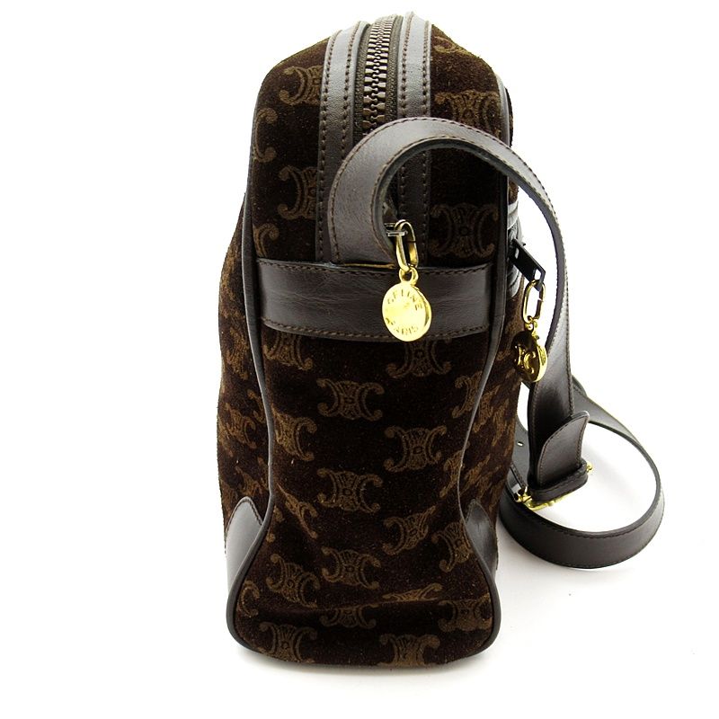 Celine Shoulder Bag Suede Brown — view 5