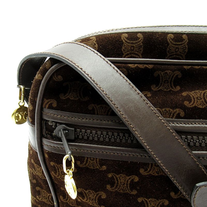 Celine Shoulder Bag Suede Brown — view 2