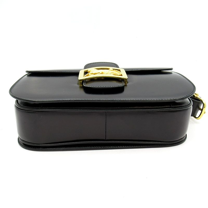 Celine Carriage Shoulder Bag Calf Black — view 6