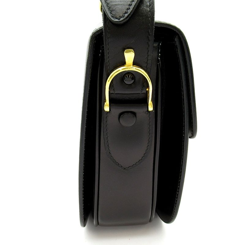 Celine Carriage Shoulder Bag Calf Black — view 5