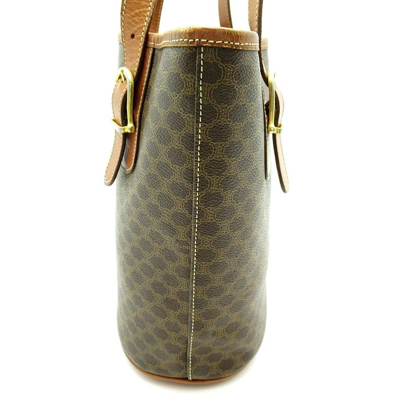 Celine Macadam Handbag Leather Brown — view 5