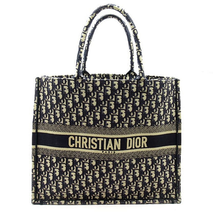 Dior Oblique Book Tote Large Canvas Navy