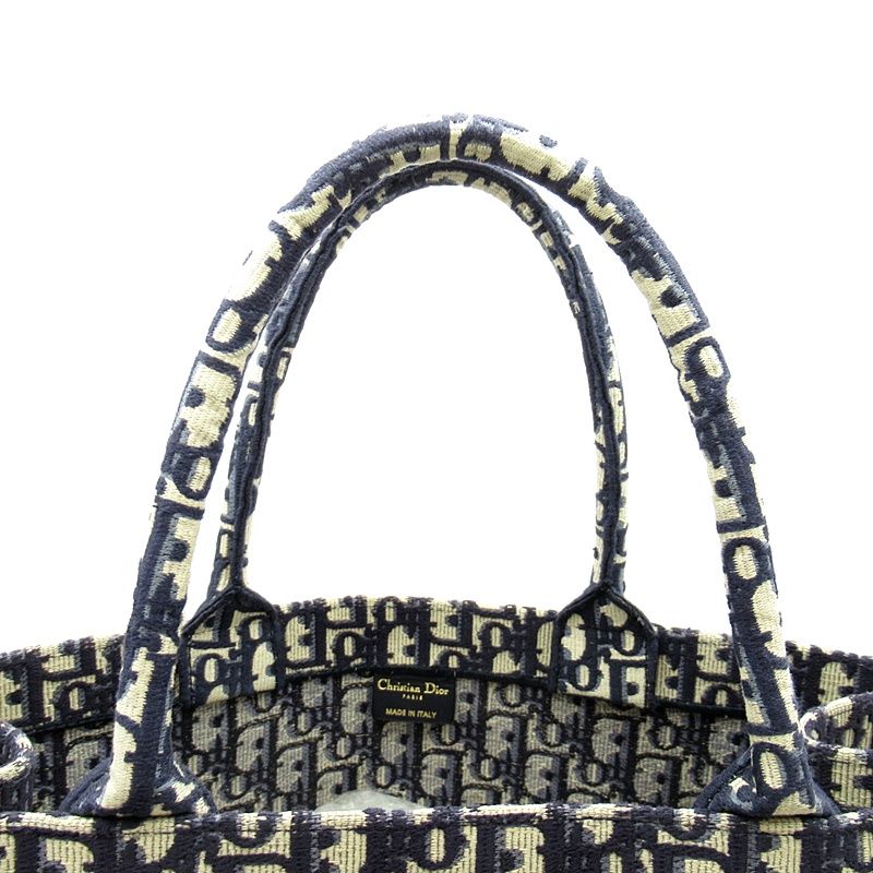Dior Oblique Book Tote Large Canvas Navy — view 2