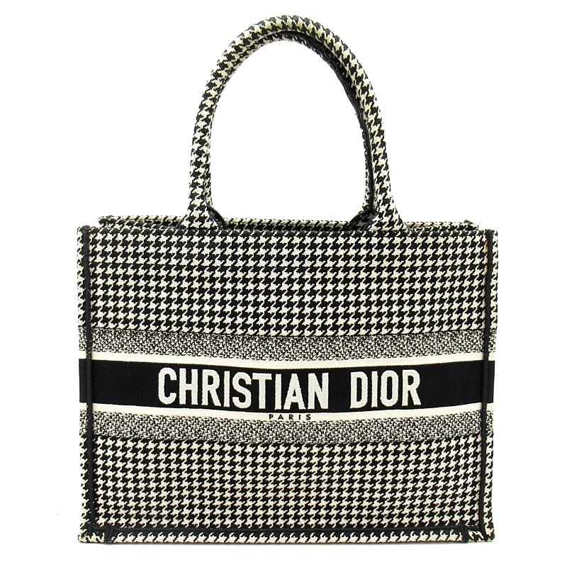 Dior Book Tote Canvas White Black Beauty