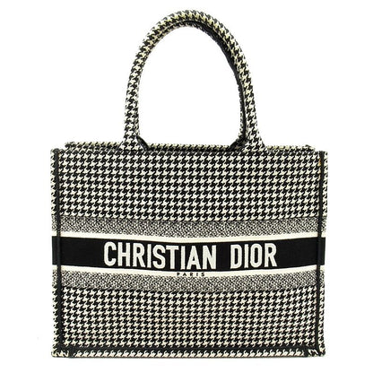 Dior Book Tote Canvas White Black Beauty