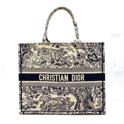 Dior Book Tote Large Toile de Jouy Canvas Navy