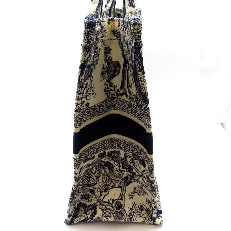 Dior Book Tote Large Toile de Jouy Canvas Navy — view 5