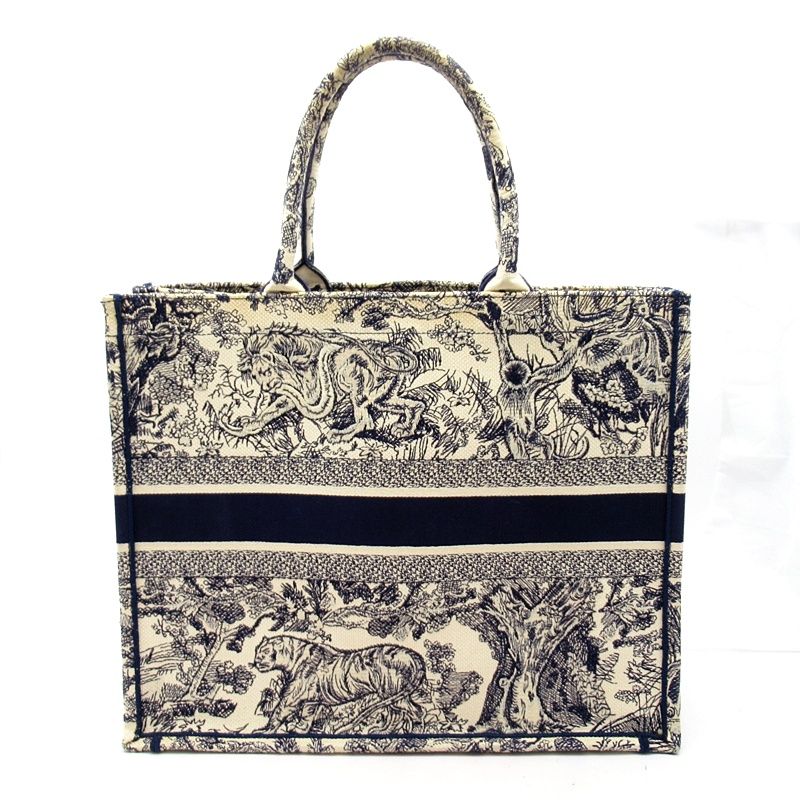 Dior Book Tote Large Toile de Jouy Canvas Navy — view 4