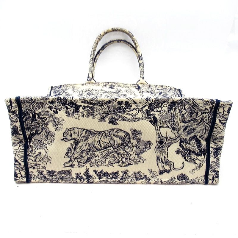 Dior Book Tote Large Toile de Jouy Canvas Navy — view 6