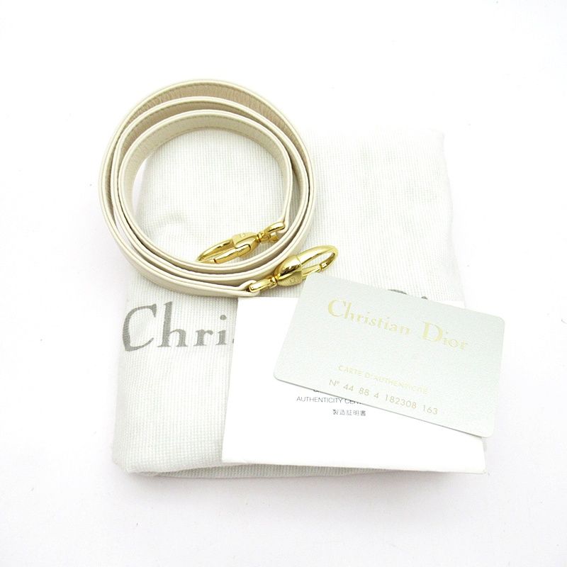 Dior Lady Dior Large Lambskin Shoulder Bag Ivory — view 8