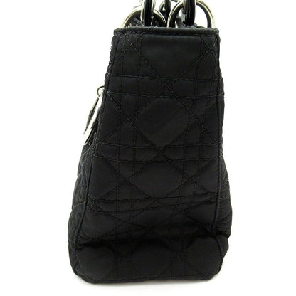 Dior Lady Dior 2-Way Nylon Shoulder Bag Black — view 3