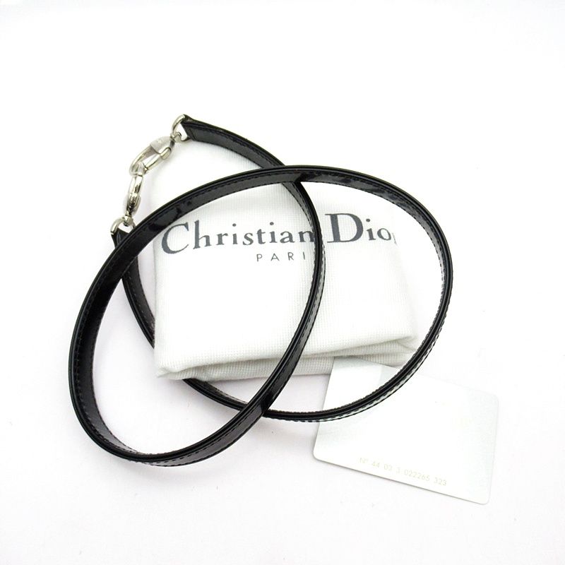 Dior Lady Dior 2-Way Nylon Shoulder Bag Black — view 8