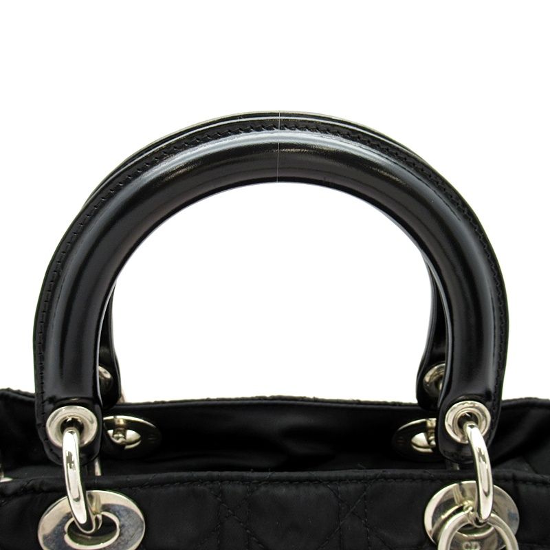 Dior Lady Dior 2-Way Nylon Shoulder Bag Black — view 2