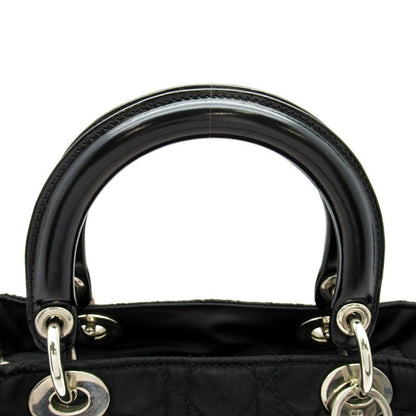 Dior Lady Dior 2-Way Nylon Shoulder Bag Black — view 2