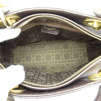 Dior Lady Dior Handbag Lambskin Brown — view 7