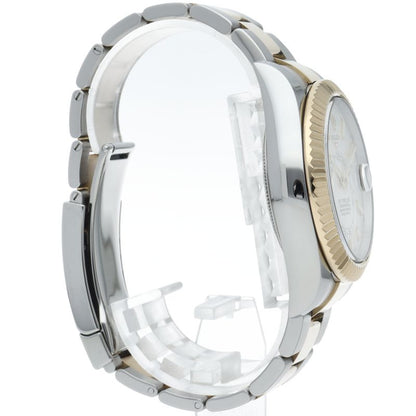 Rolex Sky Dweller Watch Oyster Box 18k Yellow Gold SS White Polished — view 4